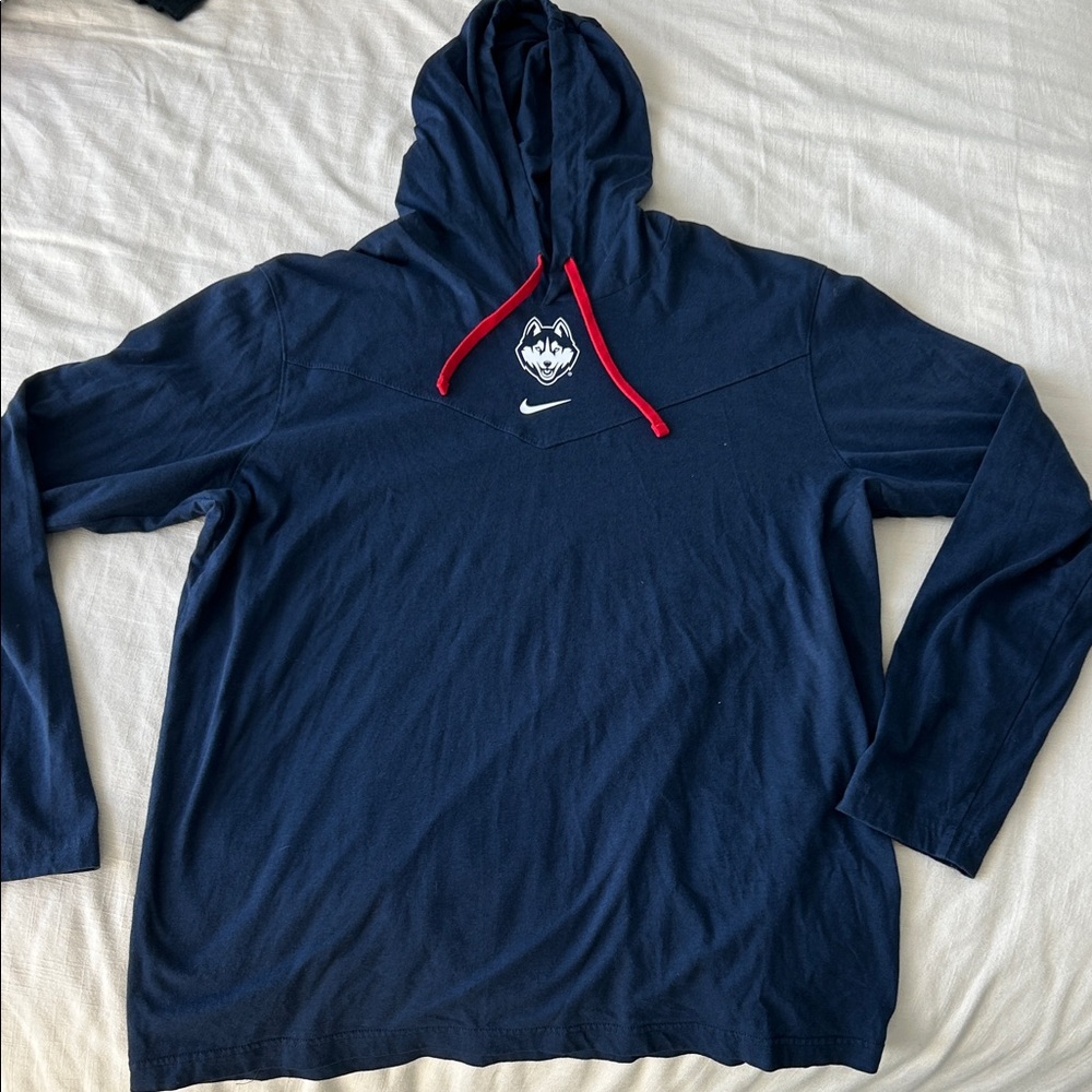 Nike Dark Blue Hoodie with Red Details